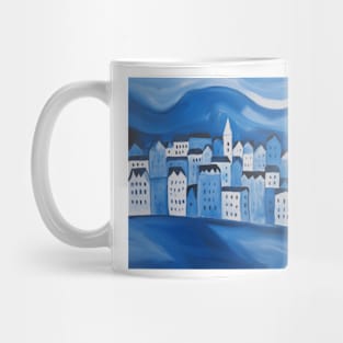 Oslo in Picasso's Blue Period style Mug